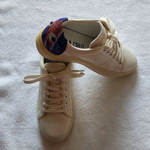 Never Worn Lola Cruz White Sneakers.